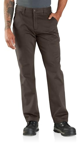 Carhartt Men's Relaxed Straight Twill Dungaree, Dark Coffee, W34 x L34