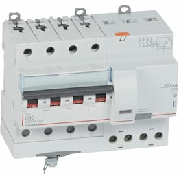 411209 Legrand Disjoncteur différentiel tétrapolaire 40A 300mA type AC - DX³6000 10kA 4P