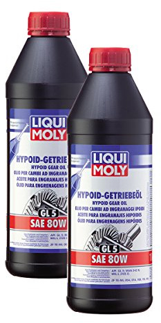 2x LIQUI MOLY 1025 Hypoid-Getriebeöl (GL5) SAE 80W 1L