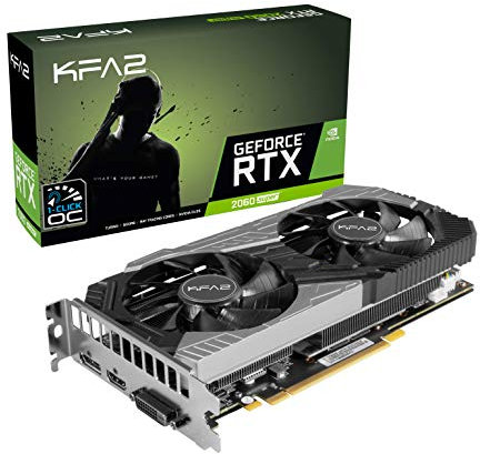 KFA2 26ISL6HP39SK nVidia GeForce RTX 2060 Super OC 8GB 256-bit GDDR6 PCIe Grafikkarte, schwarz