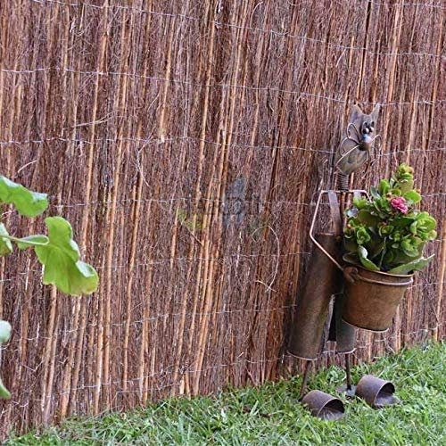 Suinga Clôture Naturelle Bruyère + Osier 2 x 3 mètres | Clôture en Osier Occultation 95% | Brise-vue Naturel Jardin Terrasse Cannisse