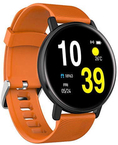 FUN+Smartwatch Rastreador De Actividad Física/Rastreador De Actividad/Reloj Inteligente con Podómetro, Pulsera Deportiva con Información Resistente Al Agua, para Hombres Y Mujeres para Android O iOS