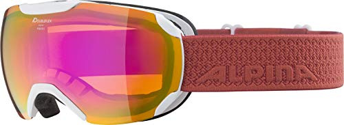 ALPINA Pheos S Q-Lite Skibrille, white-coral, One Size