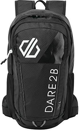 Dare2b Vite Air Rucksack, 10 l, interne Trinkaufbewahrung, leichter Hüftgurt, mit Reißverschluss, Vordertasche, Rucksack – Schwarz/Weiß, Sgl