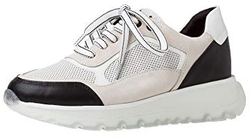 MARCO TOZZI By Guido Maria Kretschmer 2-2-83702-26-Sneaker in Pelle, Scarpe da Ginnastica Donna, Bianco Nero, 37 EU
