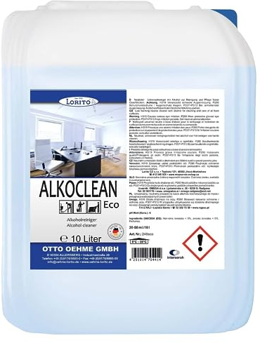 Lorito Alkoclean Eco Alkoholreiniger, Universalreiniger mit Duft 10L | Kraftvoller Bodenreiniger, Reinigungsmittel für Fliesen, Holz, Parkett, PVC und Linoleum, langanhaltender Glanz