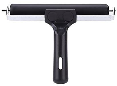 SEIWEI Rodillo de goma Brayer Rodillo de pegamento de goma Brayer Lino Rodillo de pintura para estampado Aplicador de tinta Arte Artesanía Herramienta de pintura al óleo (20 x 15 cm)