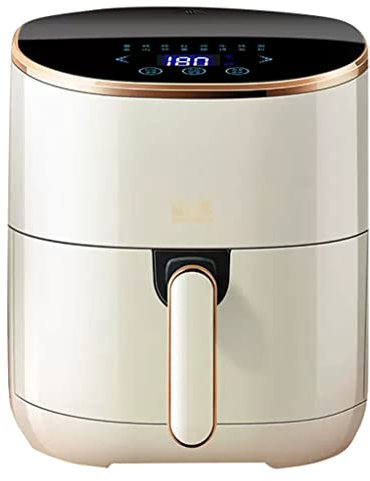 Fryers 4.2L Air Fryer Household Compact Multifunctional Smart Oven Oil-free Electric Fryer LCD Touch Screen Power Off Memory 1500W (Color : White, Size : 4.2L)