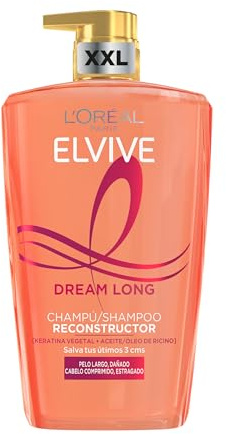L’Oréal Paris Elvive Dream Long Champú Reconstructor Para Pelo Largo y Dañado 1L