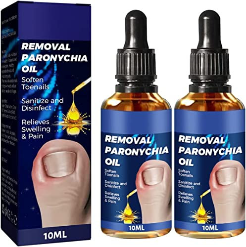 Olio di Paronichia per rimuovere la paronichia, olio di cura per rimuovere la paronichia, trattamento delle unghie dei piedi migliore soluzione per la riparazione delle unghie (2 pezzi)