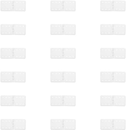 YINETTECH Lot de 30 charnières rectangulaires pliables en plastique pour modèles d'avion RC - 24 x 12 mm - Blanc