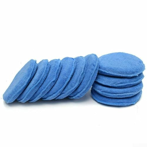 Tamponi professionali per la pulizia dell'auto, 10 pezzi da 125 mm, tamponi in microfibra per lucidatura, ideali per ceretta, medicazioni per pneumatici e medicazioni decorative