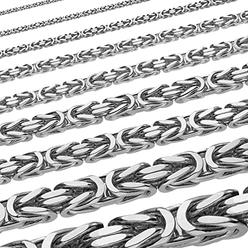 Silberkette Königskette Halsketten & Armketten echt 925 Sterlingsilber, Kettenlänge:65 cm, Kettenbreite:4.0 mm