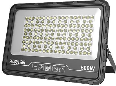 Faro LED per esterni, luci da lavoro a LED Riflettore LED 200W 300W Proiettore Impermeabile Potente Lampada Da Costruzione 600W Faretto Stradale Fattoria Stadio Proiettore Quadrato per garage, cortile