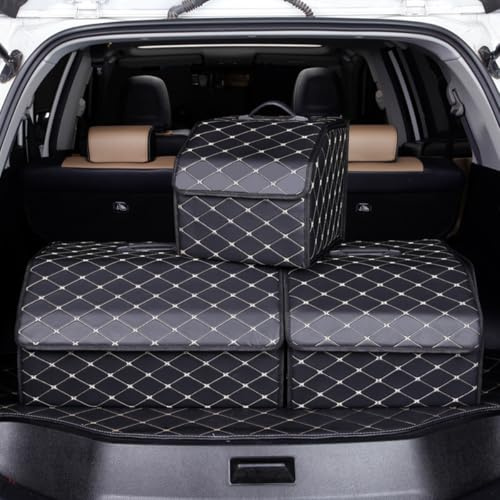 WHLXQ Auto Kofferraum Organizer für Mercedes-Benz A Klasse C Klasse G Klasse E Klasse S Klasse, Auto Tasche Kofferraum Faltbar und Wasserdicht, Auto Verstauen Zubehör,Black-M