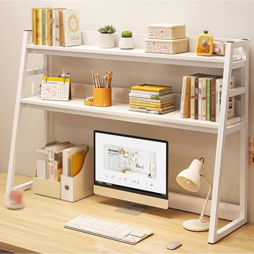 Schreibtisch Regal Weiß Organizer Schreibtisch Aufsatzregal, Schreibtisch-Organizer, Freistehender Schreibtisch Organizer, Küchen Organizer, Büro-Aufbewahrungsregal(White,95 * 32 * 90cm)