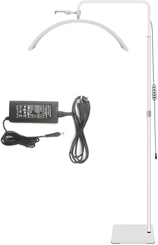 WLLWMYLY Lampada mezza luna estetica, Lampada extension ciglia, Con supporto per cellulare, adatto per la bellezza, Adatto per bellezza, sopracciglia, tatuaggi (Bianco, 36 Watt)