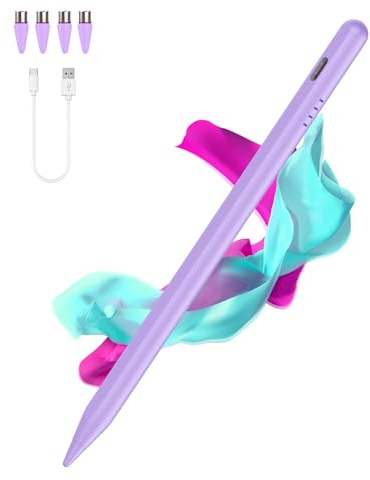 Tablet Stift für Android-Tablets/Smartphones, Schnellladung Stylus Pen | für Android/iOS, Eingabestifte for Writing&Drawing Handy Stift for iPhone/Samsung/HW/Lenovo/Vivo/Mi Tablet&Handy,Lila