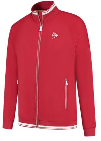 DUNLOP CLUB Herr Tennis stickad jacka, röd, S