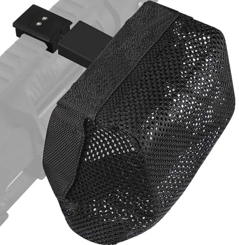 ZONSUSE Brass Collector, Shell Catcher,Tactical Cartridge Collector Mesh Bag, Hunting Rifle Brass Shell Catcher, with Adjustable Picatinny Rail, Zippered Bottom,for Shooting Training Rifle Range