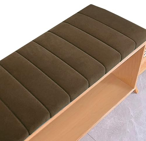 Bankkissen 100x40 120x40 140x40 80x40 150x50 Bankauflage Sitzkissen Bank Sitzauflage Sitzbank Auflage Polster fur Banke Kissen Kissenauflage for Küchenbank Gardenbank Essbank(Caramel,120x40cm/47x16in)