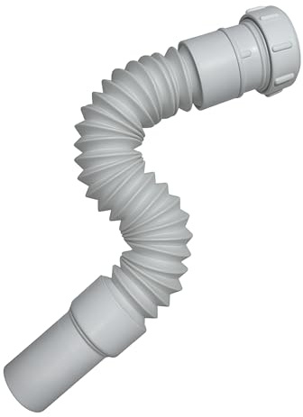 Hulthor 32mm Flexible Waste Pipe Connector – Compression x Plain Spigot Fitting for 1¼ Trap, Universal Waste Pipe Adapter for Sinks & Basins