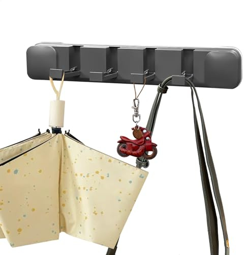 Perchero Puerta Ventosa, Colgador Puerta para Puertas, Baños, Cocinas, etc, Percha Pared Ahorra Espacio, Colgador Fácil de Instalar, Percha Puerta 35*6cm, Perchero Puerta Baño Negro, 1 Pieza