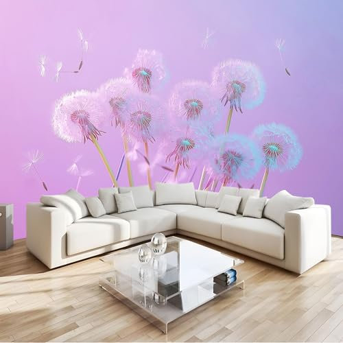 Fotomurales infantiles Diente de león Planta Lavanda Fotomurales 3D Tv Fondo Pared Moderno Dormitorio Murales Papel Pintado Decorativos 350 x 256 cm