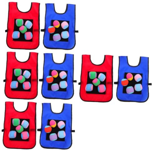 BESPORTBLE 48 Stck Teiliges Sticky Ball Vest aus Hochwertigem und Selbstklebende Ballweste mit Westen und Weichen Bällen Fördert Motorik Spielspaß für Geburtstagsfeiern Zufällige Farbe