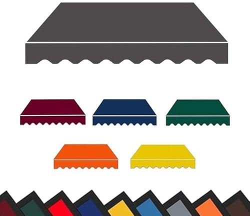 10x8ft Retractable Awning Fabric Replacement - Gray Outdoor Sun Shade Cover, Canopy Canvas for Deck & Patio Awnings (Fabric Only, 11.5x8ft/3.5x2.5m)