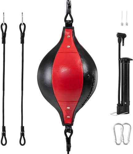 Speed Bags Für Boxen | Punchingball Für Fitness | Flexibler Doppelendball Aus PU Leder Für Fitness Koordinationstraining Kerntraining Heimtraining Garten
