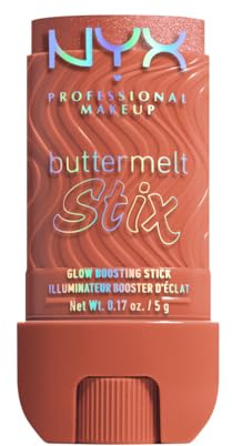 NYX Professional Makeup Buttermelt Stix, Glow Boosting Highlighter Stick mit Sheabutter & butterweicher Textur für natürlichen Glazed-Glow, wischfest & bis 8h Halt, Farbe: That's On Melt