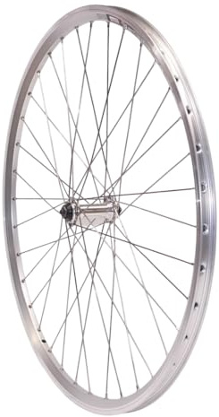 Vuelta Fahrradfelge 26 Zoll Vorderrad inkl. Feinwerk Nabe - Made in Germany - Vorderrad Felge Silber mit Felgenbremse, 559x19 Airtec 3 Hohlkammer-Felge 1040g,Hohlkammer-Felgen