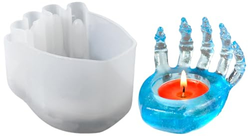 Ghost Claw Tray Mould - 8.2 x 6.9 x 5.4 cm, Finished Product Size, Flexible Silicone Mould, DIY Jewellery Storage, Stand, Durable Wax Casting Craft Accessories for Bedroom, Where
