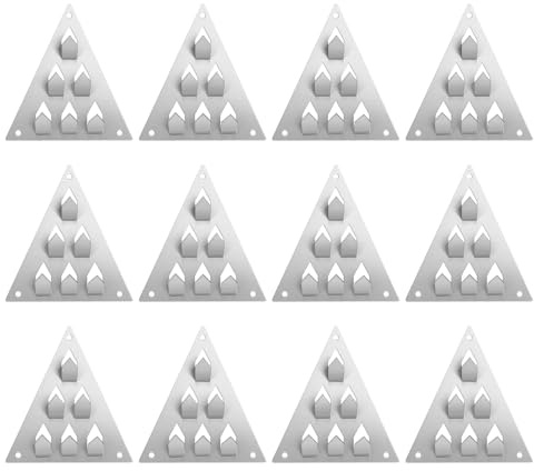 SUPVOX 12pcs Acoustic Panel Fastener Clips, 5 Soundproof Mounting Clips Triangular Base for Wall and Ceiling Noise Reduction and Vibration Isolation