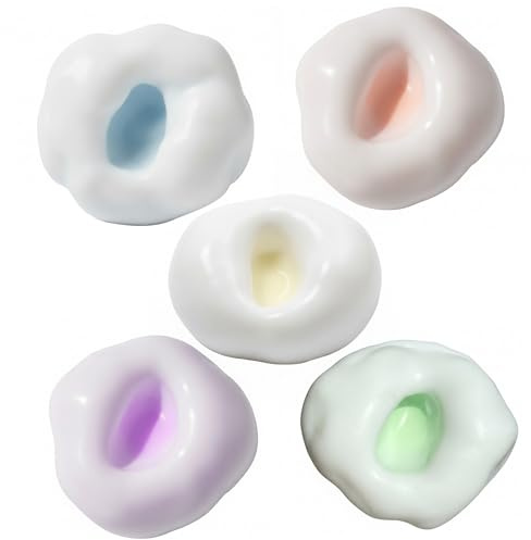 Knusprige Stressbälle, 5er-Pack Squish-Fidget-Spielzeuge – Super formbare, weiche Quetschspielzeuge zum Stressabbau, 6 cm große Bälle zur Angstlinderung