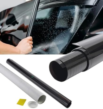 Película tintada para ventana de coche, color negro ahumado, 50 %, 76 cm x 3 m, ajuste universal
