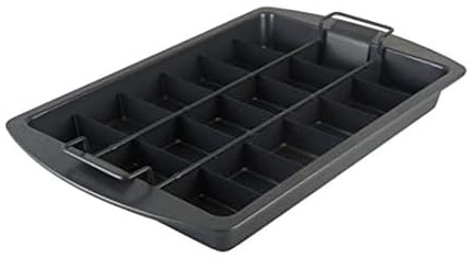 Chicago Metallic Professional Slice Solutions Brownie Pan, 9-Inch-by-13-Inch - , Dark Gray