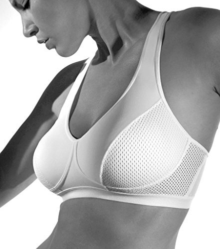 Gios - Reggiseno Art Pump coppa B, in cotone, bianco e nero, taglie: S, M, L, XL, Nero , X-Large