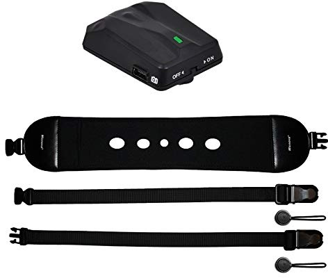 TLS GPS-N Plus, GPS-Empfänger Geotagger für Nikon DSLR Kameras (Set mit Neopren Slide Kameragurt)