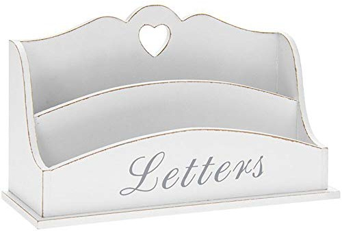 Leonardo White Wooden Letter Rack