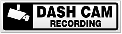 Kiwistar Dashcam Recording Magnetschild Schild magnetisch - 45cm Schwarz - Magnetfolie für Auto PKW Kfz