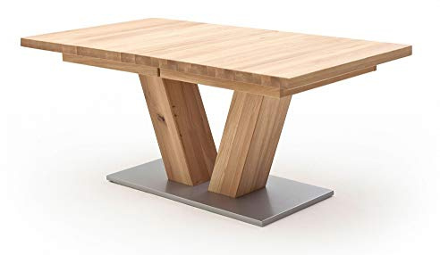 Beauty.Scouts Esstisch Calendonia Tisch ausziehbar versch. Farben 140(220) x78x90cm Küchentisch Esszimmertisch Küche Esszimmer Holztisch Echtholztisch Massivholz Größe Eiche Bianco