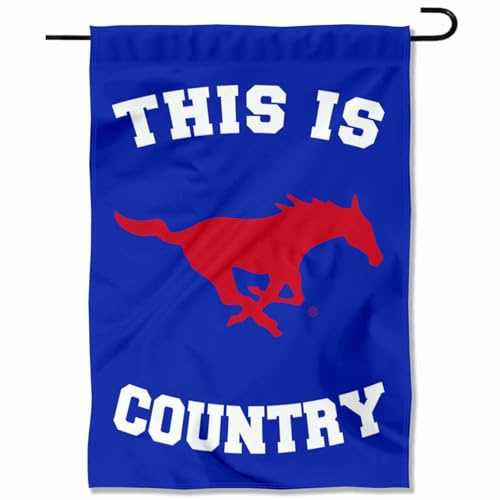 Southern Methodist Mustangs This is Mustangs Country Garden Banner Flag