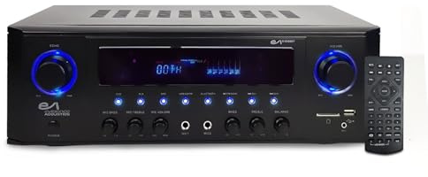 Amplificateur HiFi - Evidence Acoustics EA-5160-BT - Stereo 5.1 Karaoke 2x50W + 3x20W - Entrée USB SD AUX DVD FM