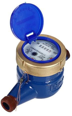 Veemoon Wasserzähler Dn15 Metall Wasserzähler Korrosionsbeständig mit Schutzhülle Einfache Installation für Haus und Garten Langlebiges Material 1 Stück