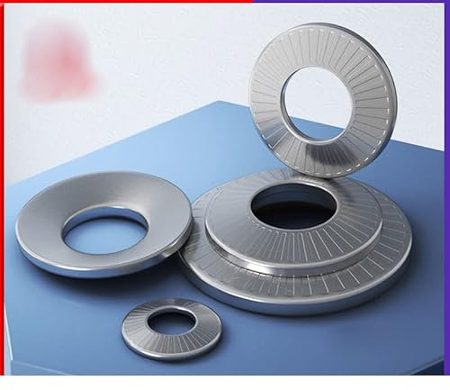 Tellerfeder aus Edelstahl 304, gezackte Sicherungsscheibe, konisch, gerändelt, elastische Dichtung, M3, M4, M5, M6, M8, M10, M12, M16-m5xM12, 30 Stück
