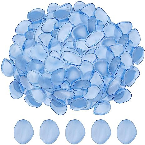 QUARKZMAN Soie Artificielle Fleur Pétales, Bleu Mariage Faux Fleurs 2 Pouce x 2 Pouce pour Mariage Centres Table, Fête Décoration Paquet de 200
