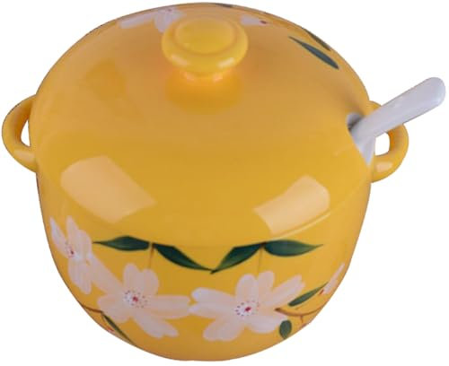 DOCIM Sucrier Japonais avec Le Couvercle, Mini sucrier, Pot d'épice de récipient de Sucre, pour Le comptoir de Barre de café,#e,S