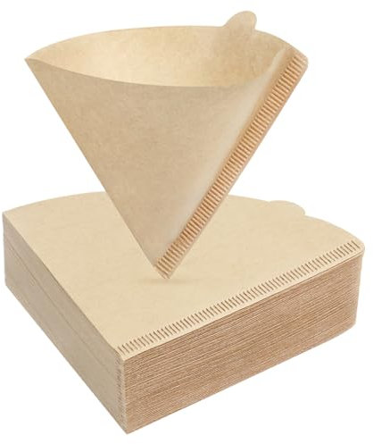 YICOTA 100 Pieces Coffee Filter Papers Disposable Unbleached Coffee Filters Compatible with V60 Size 02 Cone Filter Paper for Coffee Dripper Pour Over Coffer Makers (1-4 Cups)